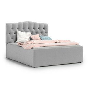 Čalouněná postel RIVA 180x200 cm Světle šedá