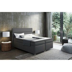 Čalouněná postel IMPERIA včetně úložného prostoru 160x200 Tmavě šedá