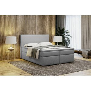 Čalouněná postel bez úložného prostoru VIERA 160x200 Světle šedá