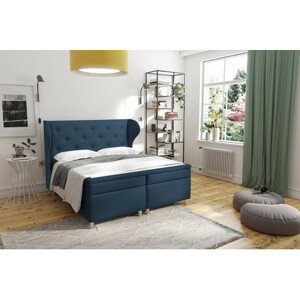 Čalouněná postel New York 90x200 cm Modrá