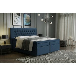 Čalouněná postel Diament 200x200 cm Modrá