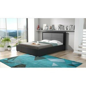 Čalúnená posteľ SIMONA čierna rozmer 160x200 cm