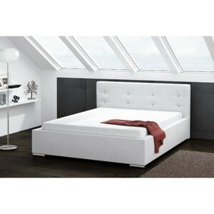 Čalúnená posteľ DAKOTA biela rozmer 160x200 cm