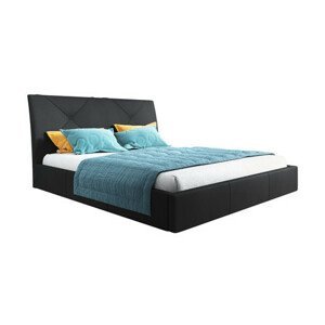 Čalouněná postel KARO rozměr 140x200 cm Černá