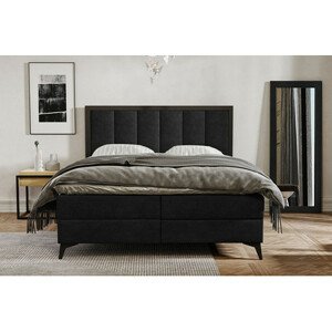 Čalouněná postel LOFT rozměr 140x200 cm Černá