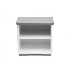 Nočný stolík PABIS -biela/sivá