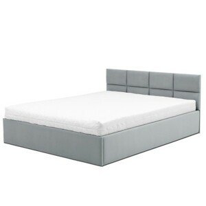 Čalúnená posteľ MONOS s matracom rozmer 160x200 cm Svetlosivá
