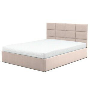 Čalúnená posteľ TORES s matracom rozmer 160x200 cm Svetlosivá