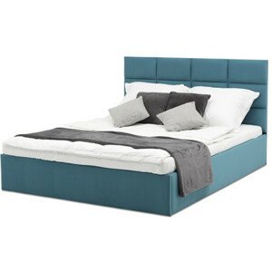 Čalúnená posteľ TORES s matracom rozmer 140x200 cm Granátová
