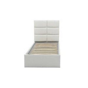 Čalouněná postel TORES II bez matrace rozměr 140x200 cm - Eko-kůže Bílá eko-kůže