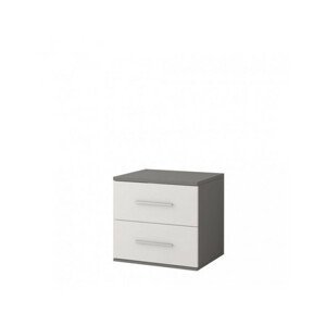 Nočný stolík Omega II - šedá/biela