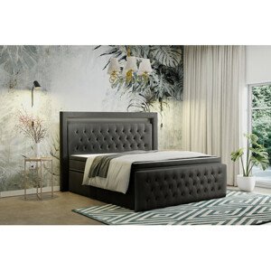 Čalúnená posteľ CESAR 120x200 cm Tmavo šedá