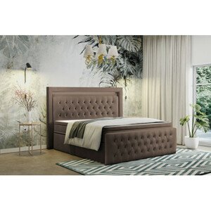 Čalúnená posteľ CESAR 90x200 cm Hnedá