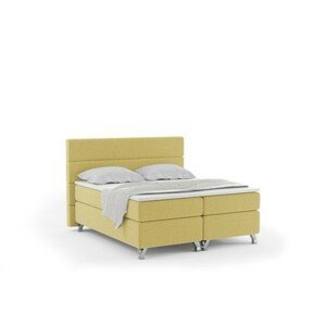 Čalúnená posteľ IMPERIA vrátane úložného priestoru 140x200 Žltá