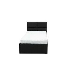 Čalouněná postel MONOS II s matrací rozměr 90x200 cm - Eko-kůže Černá eko-kůže Pěnová matrace