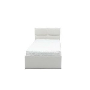 Čalouněná postel MONOS II s matrací rozměr 140x200 cm - Eko-kůže Bílá eko-kůže Taštičková matrace