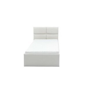 Čalouněná postel MONOS II s matrací rozměr 180x200 cm - Eko-kůže Bílá eko-kůže Pěnová matrace