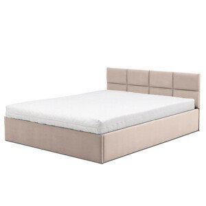 Čalouněná postel MONOS s matrací rozměr 160x200 cm Tmavě šedá Bonelová matrace