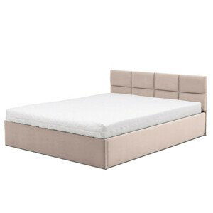 Čalouněná postel MONOS s matrací rozměr 160x200 cm Tyrkysová Taštičková matrace