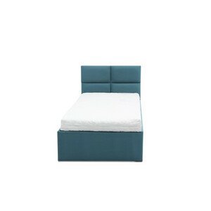 Čalouněná postel MONOS s matrací rozměr 90x200 cm Tyrkysová Bonelová matrace