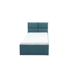 Čalouněná postel MONOS s matrací rozměr 90x200 cm Tyrkysová Pěnová matrace