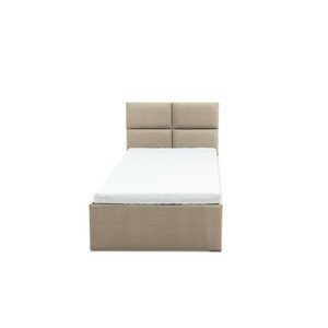 Čalouněná postel MONOS s matrací rozměr 90x200 cm Béžová Pěnová matrace