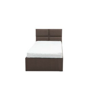 Čalouněná postel MONOS s matrací rozměr 140x200 cm Kakao Bonelová matrace