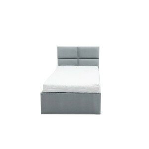 Čalouněná postel MONOS s matrací rozměr 180x200 cm Světle šedá Taštičková matrace
