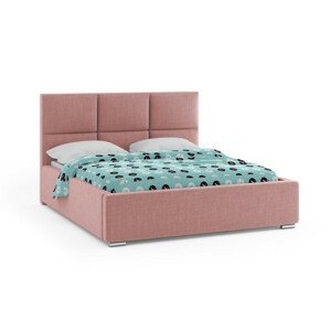 Čalouněná postel NOVATIC 140x200 cm Růžová