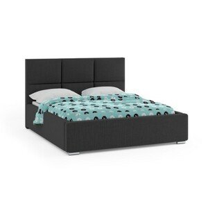 Čalúnená posteľ NOVATIC 140x200 cm Čierna