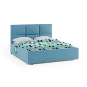 Čalouněná postel NOVATIC 160x200 cm Modrá