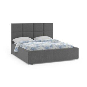 Čalúnená posteľ ONTARIO 140x200 cm Tmavo šedá