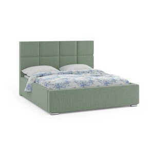Čalúnená posteľ ONTARIO 140x200 cm Tmavo zelená