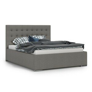 Čalúnená posteľ PRIMO 140x200 cm Tmavo šedá