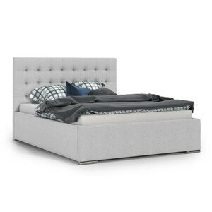 Čalouněná postel PRIMO 180x200 cm Světle šedá
