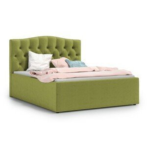 Čalúnená posteľ RIVA 140x200 cm Zelená