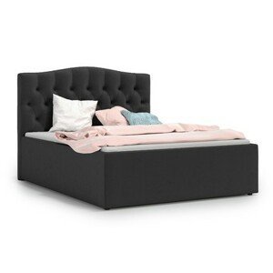Čalúnená posteľ RIVA 160x200 cm Čierna