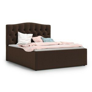 Čalúnená posteľ RIVA 160x200 cm Hnedá