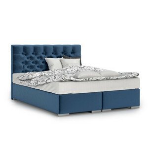 Čalúnená posteľ Texas 160x200 cm Modrá