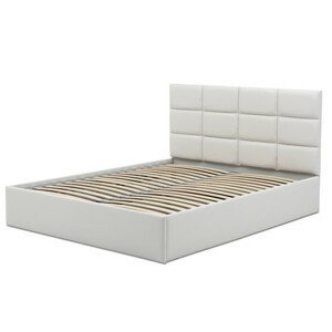 Čalouněná postel TORES II bez matrace rozměr 160x200 cm - Eko-kůže Bílá eko-kůže Pěnová matrace