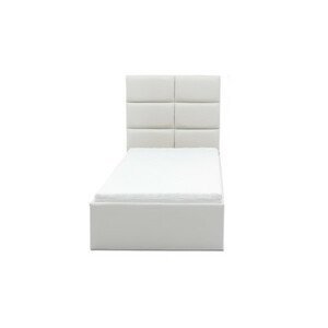 Čalouněná postel TORES II s matrací rozměr 140x200 cm - Eko-kůže Bílá eko-kůže Pěnová matrace