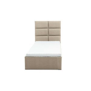 Čalouněná postel TORES s matrací rozměr 90x200 cm Béžová Pěnová matrace