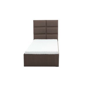 Čalouněná postel TORES s matrací rozměr 90x200 cm Kakao Pěnová matrace