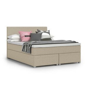 Čalúnená posteľ VIERA 120x200 cm Béžová