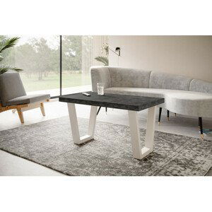 Konferenční stolek LOFT TRAPEZ 120x70 cm Bílá Černá