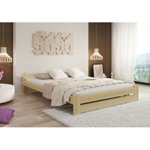 Vyvýšená masívna posteľ Euro 120x200 cm vrátane roštu Orech