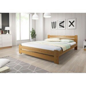 Vyvýšená masívna posteľ Euro 180x200 cm vrátane roštu Orech