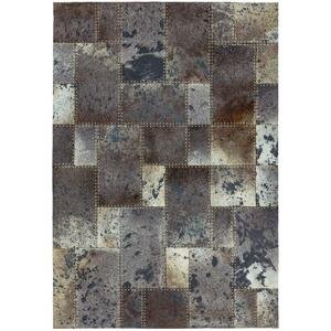 ASIATIC LONDON Xylo Grey Black Studs - koberec ROZMER CM: 160 x 230