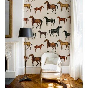 Wallcolours WALLCOLORS Horses Beige wallpaper - tapeta POVRCH: Prowall Eco
