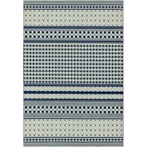 ASIATIC LONDON Alfresco Antibes Blue Cream Geometric - koberec ROZMER CM: 160 x 230